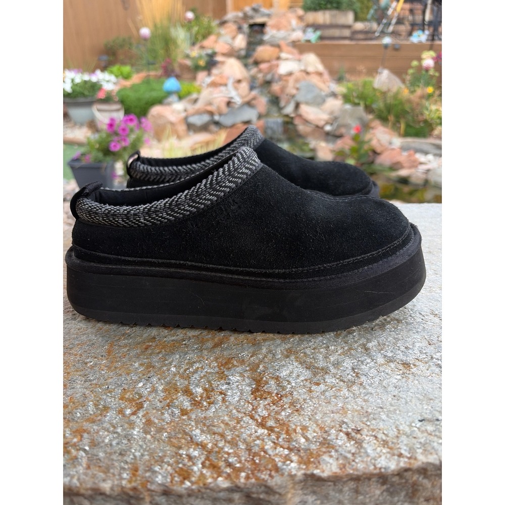 Koolaburra by UGG Burree Platform Mules Black Suede Clogs 1159392 Womens 8